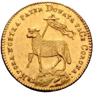 Реверс монеты Нюрнберг, ½ дуката, 1700