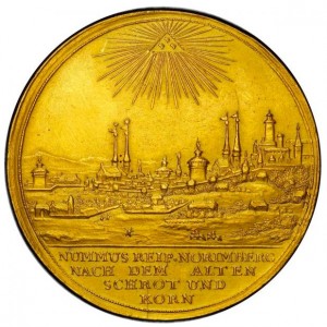 Аверс монеты Нюрнберг, 10 дукатов, 1688