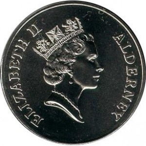 Аверс монеты Олдерни, 2 фунта, 1997, Всемирный фонд дикой природы