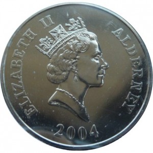 Аверс монеты Олдерни, 5 фунтов, 2004, 150 лет Крымской войне