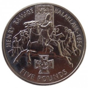 Реверс монеты Олдерни, 5 фунтов, 2006, Крест Виктории - Генри Рамаж