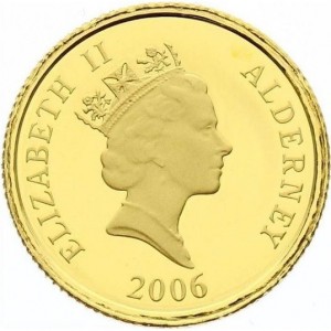 Аверс монеты Олдерни, 1 фунт, 2006, Уильям Шекспир