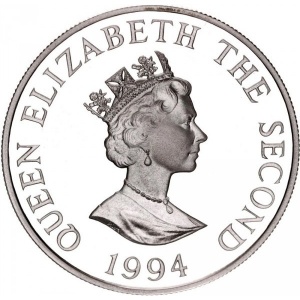 Аверс монеты Олдерни, 2 фунта, 1994, 50 лет высадке в Нормандии