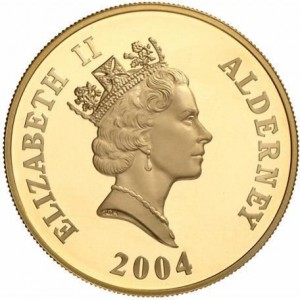 Аверс монеты Олдерни, 5 фунтов, 2004, 150 лет Крымской войне