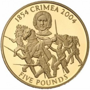 Реверс монеты Олдерни, 5 фунтов, 2004, 150 лет Крымской войне