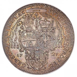Реверс монеты Оломоуц, 1 талер, 1726-1727