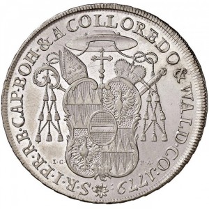 Реверс монеты Оломоуц, 1 талер, 1779