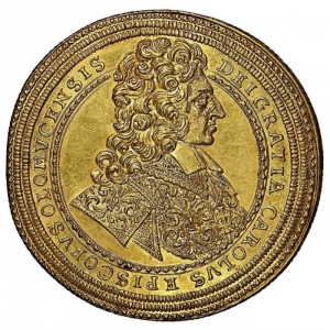 Аверс монеты Оломоуц, 5 дукатов, 1702
