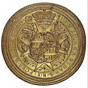 Реверс монеты Оломоуц, 5 дукатов, 1702