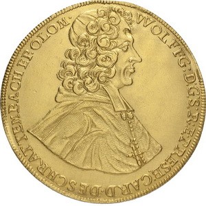 Аверс монеты Оломоуц, 5 дукатов, 1713-1729