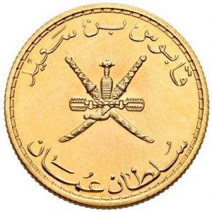 Аверс монеты Оман, 50 байз, 1972-1975, Золото Кабуса
