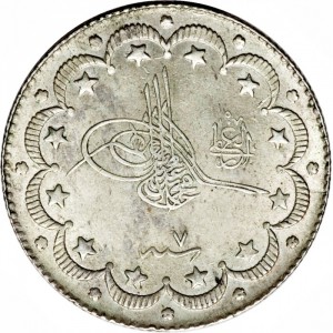 Аверс монеты Османская империя, 10 курушей, 1909