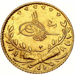 Аверс монеты Османская империя, 25 курушей, 1909