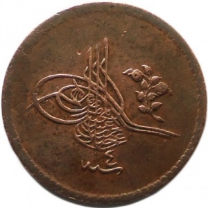 Аверс монеты Османская империя, 5 пара, 1876