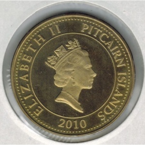 Аверс монеты Острова Питкэрн, 2 доллара, 2010