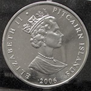 Аверс монеты Острова Питкэрн, 1 доллар, 2006, 80 лет со дня рождения Королевы Елизаветы II