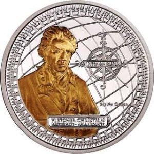 Реверс монеты Острова Питкэрн, 2 доллара, 2010, H.M.A.V. Bounty - Флетчер Кристиан