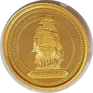 Реверс монеты Острова Питкэрн, 10 долларов, 2008, H.M.A.V. Bounty