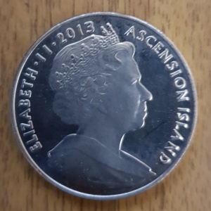 Аверс монеты Остров Вознесения, 2 фунта, 2013, Рождение Принца Джорджа Кембриджского