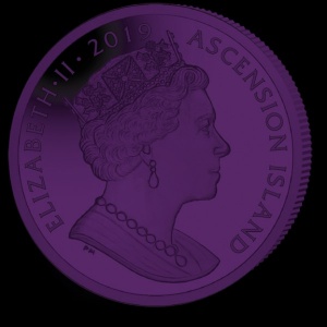 Аверс монеты Остров Вознесения, 1 крона, 2019, Королевский спинорог