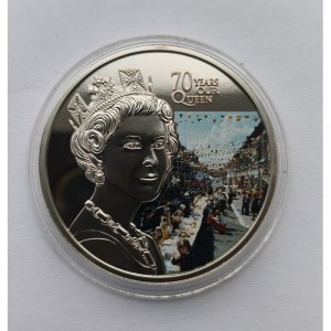 Реверс монеты Остров Вознесения, 1 крона, 2022, 1970-е годы. Уличная вечеринка