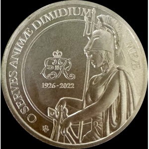 Реверс монеты Остров Святой Елены, 1 фунт, 2023, Мемориал королевы