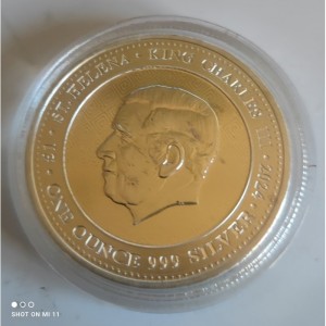 Аверс монеты Остров Святой Елены, 1 фунт, 2024, Тирский шекель