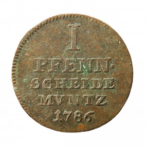 Реверс монеты Падерборн, 1 пфенниг, 1786