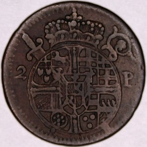 Аверс монеты Падерборн, 2 пфеннига, 1743