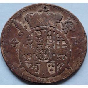 Аверс монеты Падерборн, 4 пфеннига, 1743