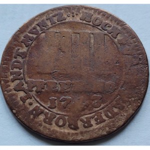 Реверс монеты Падерборн, 4 пфеннига, 1743