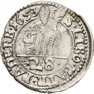 Реверс монеты Падерборн, 1/28 талера, 1653-1655