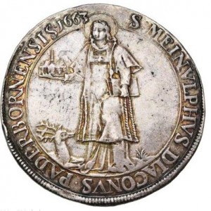 Реверс монеты Падерборн, 1 талер, 1663
