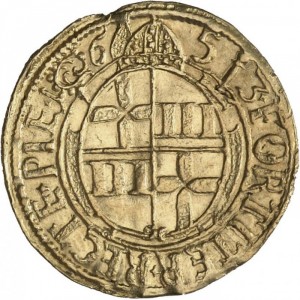 Реверс монеты Падерборн, 1 дукат, 1653