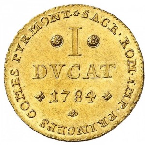 Реверс монеты Падерборн, 1 дукат, 1784