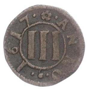 Реверс монеты Падерборн, 3 пфеннига, 1617