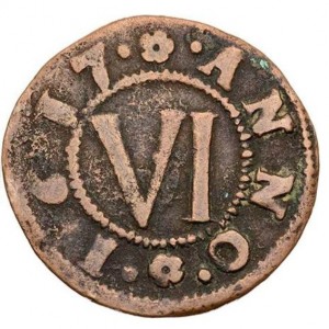 Реверс монеты Падерборн, 6 пфеннигов, 1617