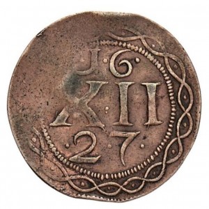 Реверс монеты Падерборн, 12 пфеннигов, 1627