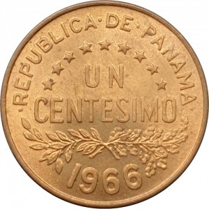 Аверс монеты Панама, 1 сентесимо, 1961-1987