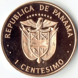Аверс монеты Панама, 1 сентесимо, 1975-1982