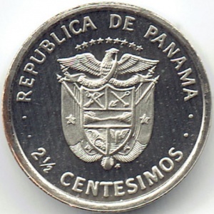 Аверс монеты Панама, 2½ сентесимо, 1975-1982