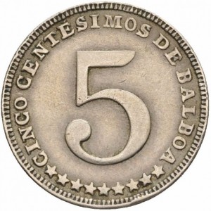Реверс монеты Панама, 5 сентесимо, 1961