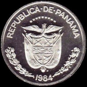 Аверс монеты Панама, 5 сентесимо, 1983-1985