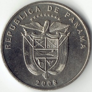 Аверс монеты Панама, 5 сентесимо, 2001-2008