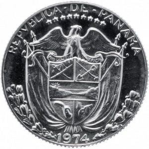 Аверс монеты Панама, 1/10 бальбоа, 1966-1993