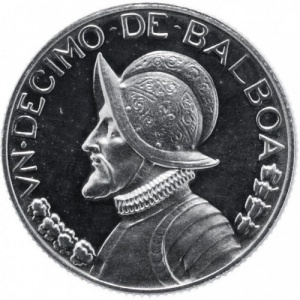 Реверс монеты Панама, 1/10 бальбоа, 1966-1993