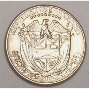 Аверс монеты Панама, 1/10 бальбоа, 1983-1985