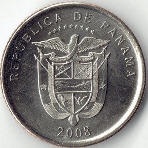 Аверс монеты Панама, 1/10 бальбоа, 2008