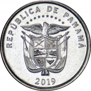 Аверс монеты Панама, 1/10 бальбоа, 2017-2019