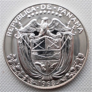 Аверс монеты Панама, ½ бальбоа, 1966-1972